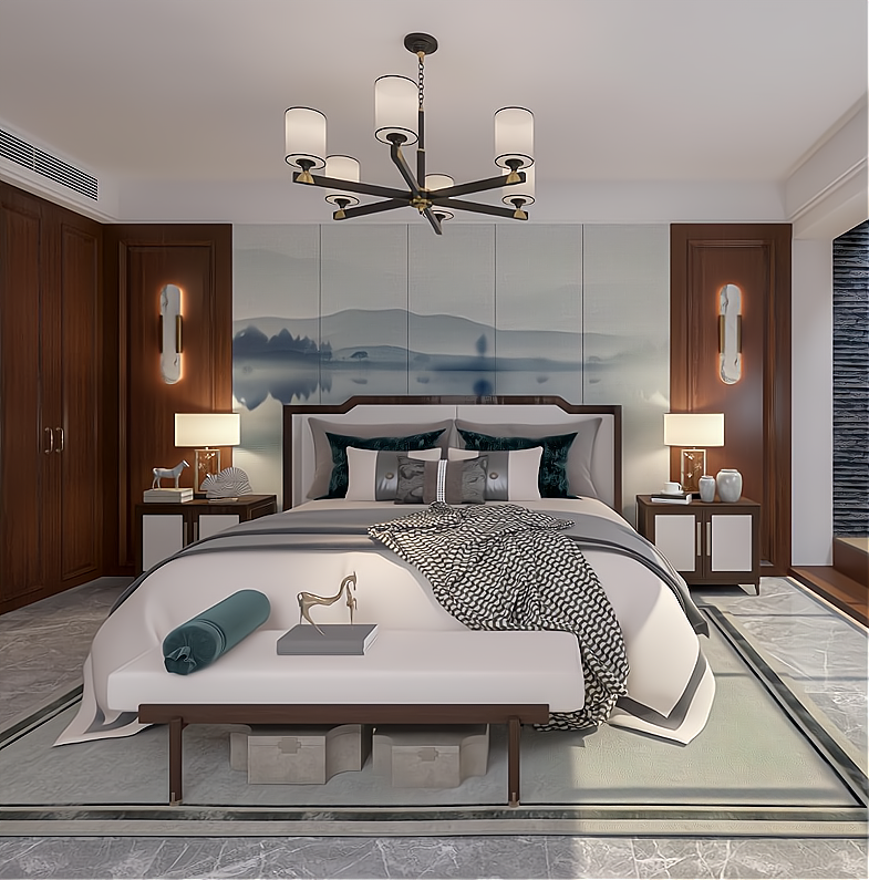 新中式 | 卧室装修效果图